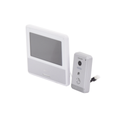 KIT DE VIDEOPORTERO IP COLOR NEGRO / Apertura con app / Súper elegante / Monitor WIFI / soporta 4 monitores y 2 frentes de calle/ Alimentacion 110vca