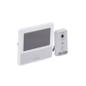 KIT DE VIDEOPORTERO IP COLOR NEGRO / Apertura con app / Súper elegante / Monitor WIFI / soporta 4 monitores y 2 frentes de calle/ Alimentacion 110vca