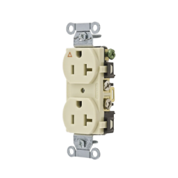 Contacto Dúplex Conexión a Tierra Aislada/ 20 A 125 V/ 2 polos 3 Hilos/ Color Marfil/ Nema 5- 20R/ Grado Comercial.