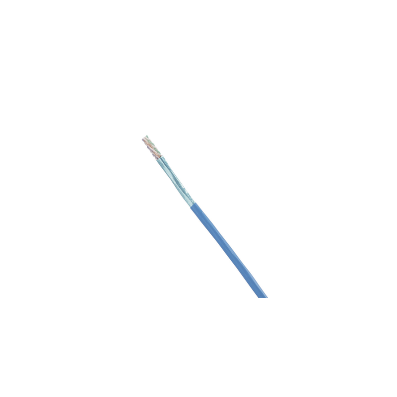 Bobina de Cable Blindado F/UTP de 4 Pares, Cat6A, Soporte de Aplicaciones 10GBase-T, CMR (Riser), Color Azul, 305m
