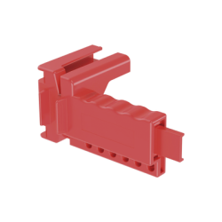 Dispositivo de Bloqueo LOTO para Válvulas de Bola, para Diámetros de Tubería de 1/4" a 1" y Longitud de Mango Hasta 7.5", Color Rojo