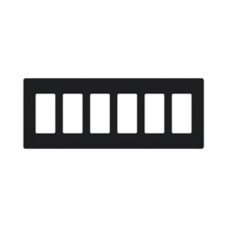 Placa 6 espacios pata dimmer o apagadores Lutron