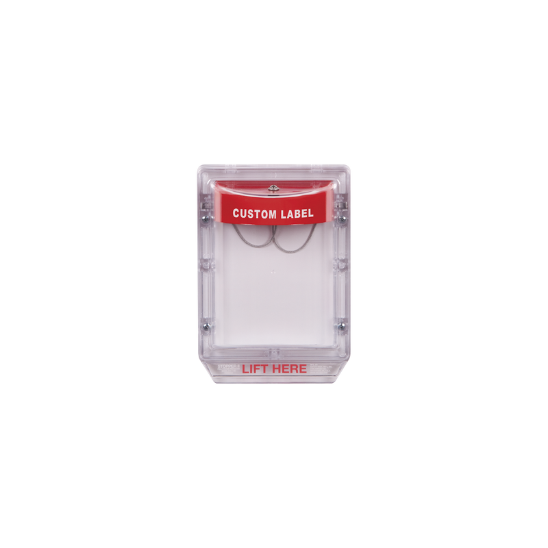Cubierta Protectora de Policarbonato Serie Stopper II® , Con Bocina, Sin Espaciador, Montaje Empotrado, Etiqueta Personalizada