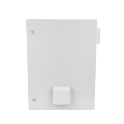 Gabinete Ventilado de Acero IP55 Uso en Exterior (400 x 600 x 250 mm) con Placa Trasera Interior Metálica y Compuerta Inferior Atornillable. Incluye Ventilador, Ventilas, filtros, Chapas y Llave T.