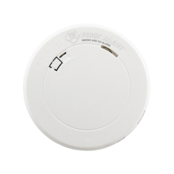 Detector Combo de Humo/CO, Autónomo, Batería Sellada de Litio de 10 años, No Requiere Panel, Diseño Ultra Delgado, No Requiere Cableado