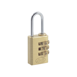 Candado de Latón de Combinación Maletero Programable/ Medida 20 mm / Nivel de seguridad 3 / Discos Programables.