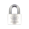 Candado de hierro alta seguridad con llave de disco/ Acabado Cromado/ Llaves Abloy/ Medida de Horquilla 50 mm.