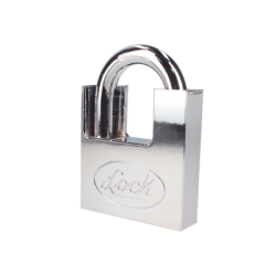 Candado de acero con Guarda Anti Palanca/ Acabado en Cromo Satinado / Doble Cerrojo / Medida 40 mm/ Nivel de seguridad 7/ 4 Llaves Abloy.