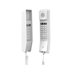 Teléfono IP para Hoteles / Altavoz HD en Bocina / 2 Cuentas y Líneas SIP / 10 Teclas de Marcación Rápida / 3 Teclas Programables / Wi-Fi de Doble Banda / Gestión con GDMS / Color Blanco /