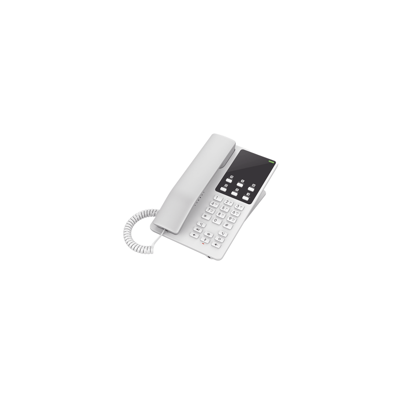 Teléfono IP Hotelero Wi-Fi, 2 líneas SIP con 2 cuentas, codec Opus, IPV4/IPV6, color blanco, con gestión en la nube GDMS