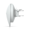 Radio Backhaul UISP Airfiber 60 XR para PTP en 60 Ghz, hasta 5.4 Gbps, radio redundante en 5 Ghz, SFP+ 10G, con GPS y Bluetooth, hasta 15 Km