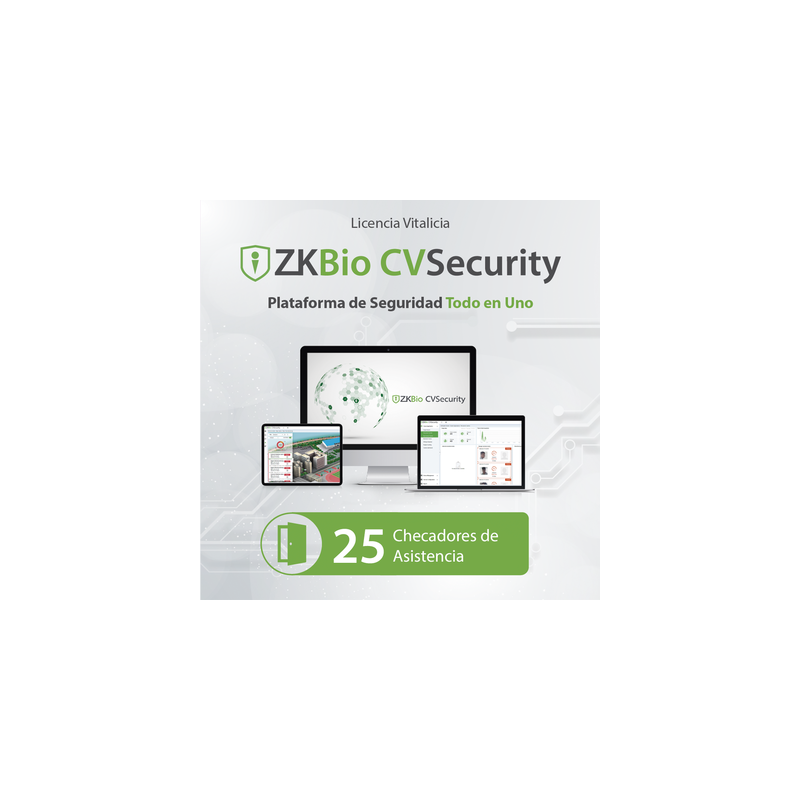 Licencia para ZKBio CVsecurity permite gestionar hasta 25 dispositivos para tiempo y asistencia