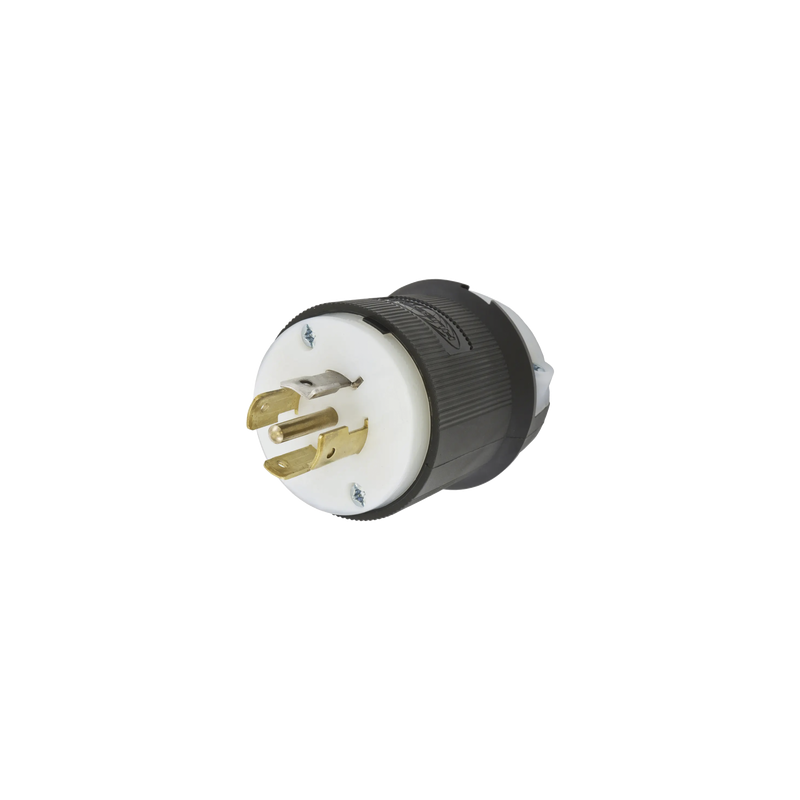 Clavija Industrial con Bloqueo de Media Vuelta / 20 A 120/208 V CA / 4 Polos 5 Hilos / Color Blanco y Negro / Nema L21-20P/ Grado Industrial.