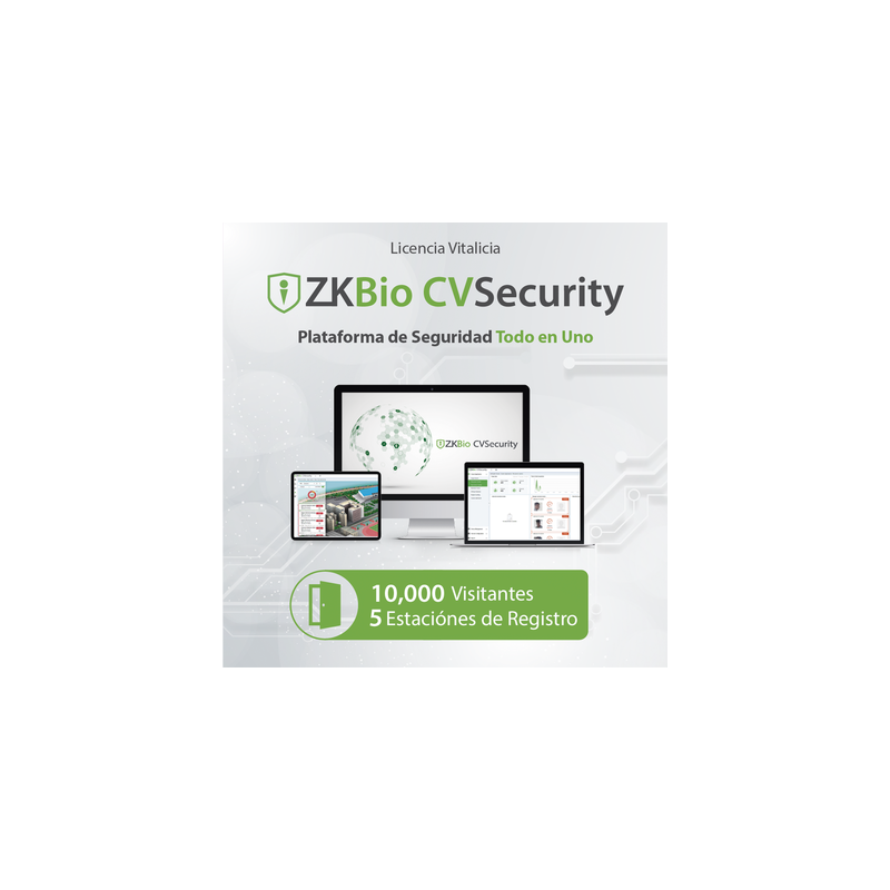 Licencia para ZKBio CVsecurity permite la gestion de 10 mil visitantes y 5 estaciones de registro