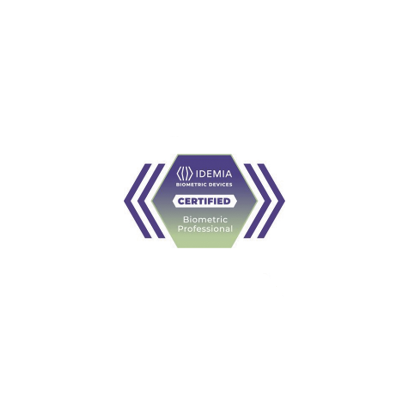 Certificado Idemia Profesional Biométrico , membresía de 2 años con acceso al módulo de ventas 24/7 a la plataforma de aprendizaje de dispositivos biométricos de IDEMIA.
