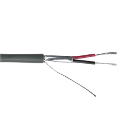 Cable Calibre 22 / 2 Conductores / Blindado / 305 Metros / Riser / UL / Color Gris / Hecho en México