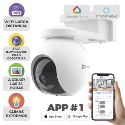 Camara PT / Wi-Fi / Con Bateria Recargable (Sin Cables) / 2K Plus (4 Megapixel)  / Compatible con Panel Solar CS-CMT-SOLARPANEL-E / Seguimiento Inteligente / Visión Nocturna a Color / Detección humana  / Exterior