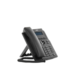 Teléfono IP empresarial para 2 lineas SIP con pantalla LCD, Códec Opus, conferencia de 3 vías, PoE.