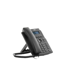Teléfono IP empresarial para 2 lineas SIP con pantalla LCD,  Puertos Gigabit, Códec Opus, conferencia de 6 vías, PoE.