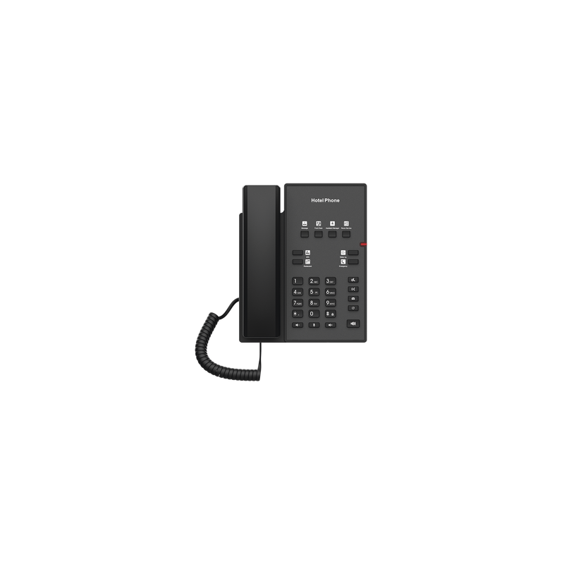 Teléfono IP para Hotelería, profesional con 8 teclas programables para servicio rápido, plantilla personalizable con PoE 