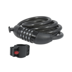 Candado de Cable de Combinación/ Longitud 100 cm / Nivel de seguridad 3/ Discos Programables.