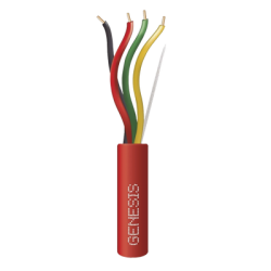 Carrete de Alambre 305 Metros / 4 x 16 AWG / Riser / Color Rojo / Tipo FPLR, CL3R, (UL) FT4 / Para Aplicaciones  en Sistemas de Detección de Incendio y Sistemas de Evacuación.