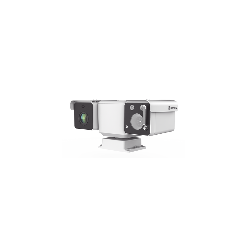 Mini Punta de Poste IP Dual / Térmica 25 mm (384 X 288) + Óptico 32X (4 Megapixel) / 800 mts IR / IP66 / Detección de Temperatura / microSD