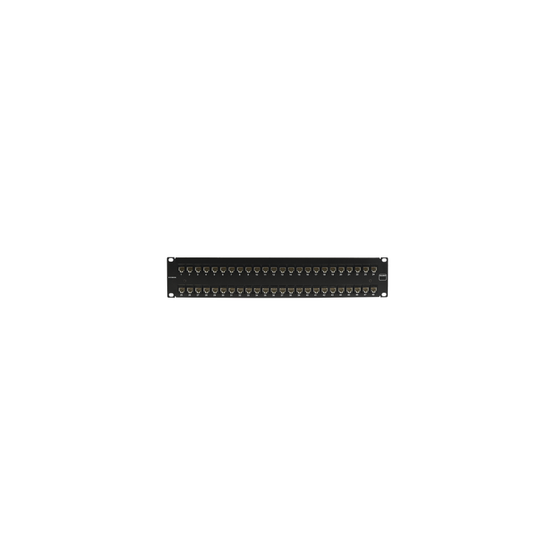 Patch Panel UltraMAX. UTP, Precargado con Jacks Cat5e, 48 Puertos, Plano, 2U