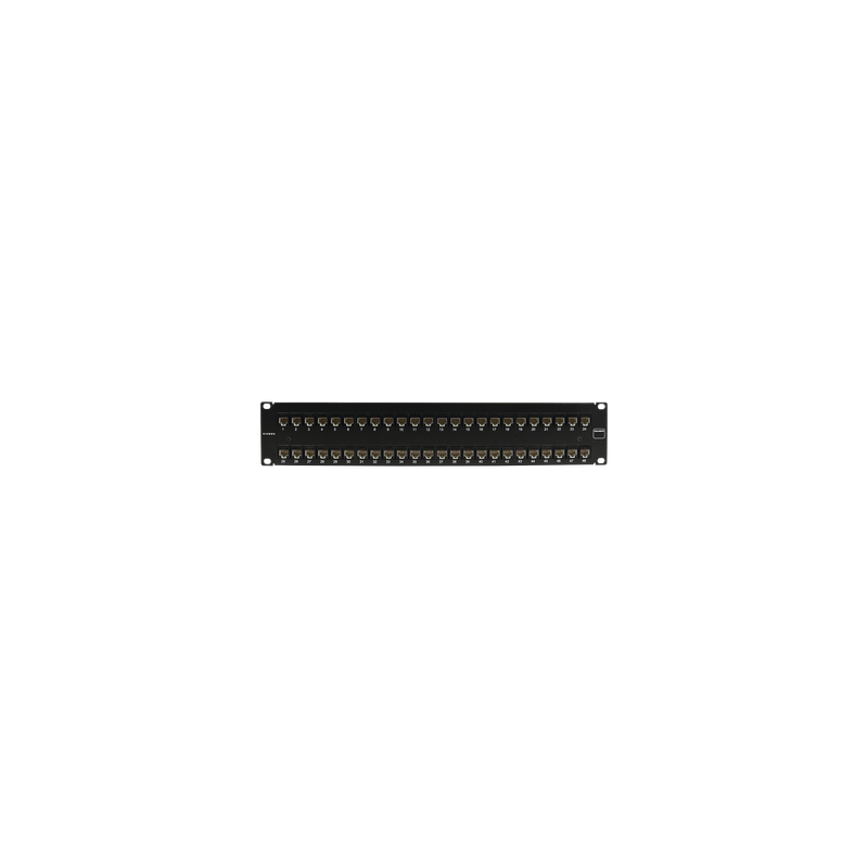 Patch Panel UltraMAX. UTP, Precargado con Jacks Cat6A, 48 Puertos, Plano, 2U