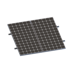 Kit De Minirieles Para Panel Solar Arreglo 1X2 Para Instalación Plano En Lámina