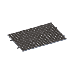 Kit De Minirieles Para Panel Solar Arreglo 1X3  Para Instalación Plano En Lámina