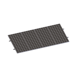Kit De Minirieles Para Panel Solar Arreglo 1X4 Para Instalación Plano En Lámina