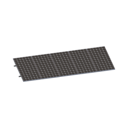 Kit De Minirieles Para Panel Solar Arreglo 1X5 Para Instalación Plano En Lámina