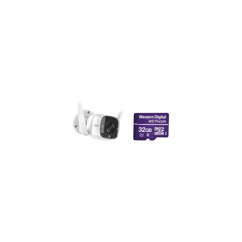 Kit de Cámara IP Wi-Fi / Incluye 1 Pieza Modelo TAPOC310 / 2 Megapixel / Audio Doble Vía / Utiliza la App Tapo / 1 Memoria Micro SD Modelo WD32MSD 