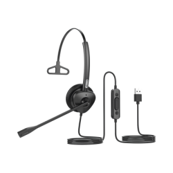 Diadema monoaural con tecnología antishock para teléfonos IP FANVIL con interfaz USB con micrófono de cancelación de ruido, larga durabilidad 
