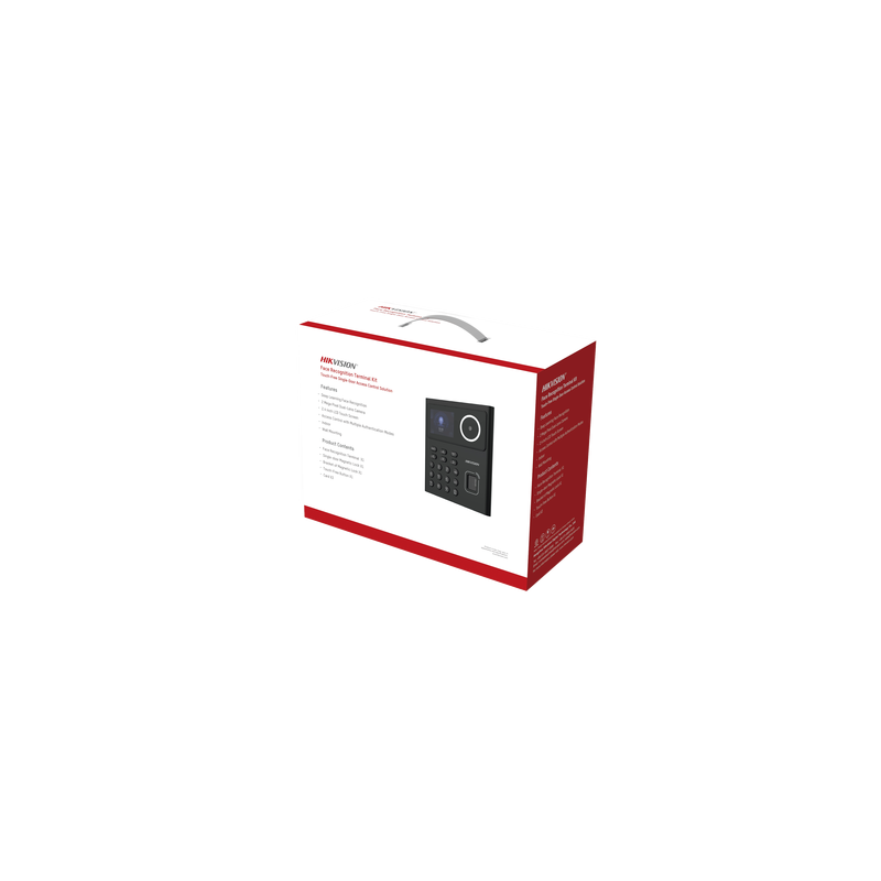 Kit WiFi de Control de Acceso Lite TODO INCLUIDO con Lector de Rostros, Tarjetas y Huellas / 500 Rostros / Compatible con App HIKConnect / Incluye Electroimán  Botón de Salida y Montajes Z y L para imán / HIK-IA