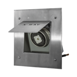 Receptáculo Móvil de Rayos X / 50 A 250 V CA/ 2 Polos 3 Hilos / Placa de Acero Inoxidable.