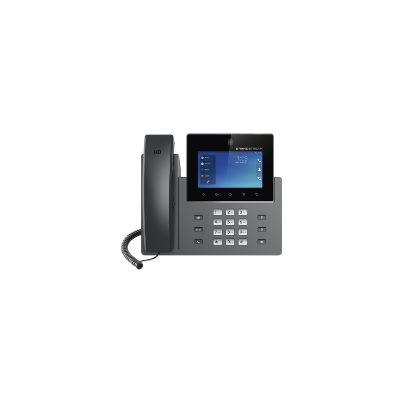 Videoteléfono IP GXV3450 para Android / Pantalla Táctil Capacitiva de 5 Pulgadas 1280 x 720 / Cámara CMOS de 2 Megapíxeles / Wi-Fi 5 y Bluetooth 5.0 / 16 Líneas SIP / PoE/PoE+ / Android 11 / Videoconferencia HD 720p