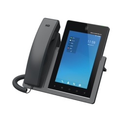 Teléfono IP Android 11, 16 líneas SIP con 16 cuentas, pantalla táctil  7", puertos Gigabit, Wi-Fi, Bluetooth, PoE, codec Opus, IPV4/IPV6 con gestión en la nube GDMS