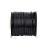 Bobina de cable de 305 m (1000 ft) Cat5e, Aleación de Cobre y Aluminio (CCA), color Negro, Uso Intemperie, Doble Forro