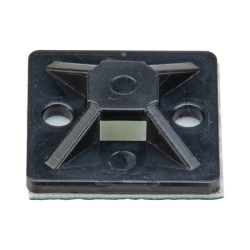 Montaje-Sujetador Adhesivo STRONGHOLD de 4 Vías de 3/4" x 3/4" x 1/4", Color Negro,  Nylon 6.6 Retardante de Llamas V-2, Paquete de 100pz