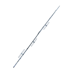 Antena base de 4 dipolos. Rango de frecuencia de 144 - 160 MHz y ganancia de 6/9 dBi omnidireccional/direccional. 