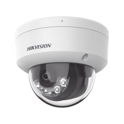 [Dual Light] Domo IP 2 Megapixel / Lente 2.8 mm / 30 mts IR + 30 mts Luz Blanca / Micrófono Integrado / Antivandálico IK08 / ACUSENSE Lite / Exterior IP67 / H.265 / PoE / ONVIF / Micro SD