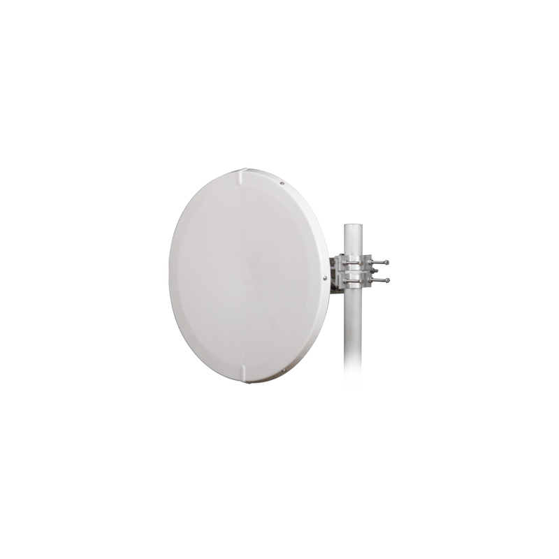 Antena Direccional de Alto Rendimiento / 30.5 ± 1 dBi / 2 ft / 5.9-7.125 GHz / Conectores RP-SMA / Alto Aislamiento al Ruido / Fácil Montaje y herraje de acero inoxidable /  Radomo Incluido