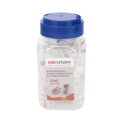 Bote con 100 Piezas de Plug Modular RJ45 / Cat 6 / Chapado en Oro a 30 Micras / Sin Blindaje / Facil Instalación / Uso Interior / Soporta Norma TIA-568B / Cumple con RoHS 2.0 