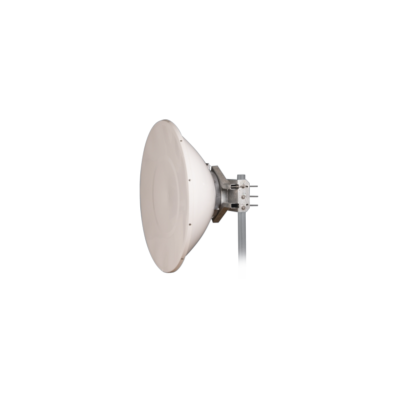 Antena Direccional de Alto Rendimiento / 35.5 ± 1 dBi  / 4 ft / 5.9-7.125 GHz / Conectores RP-SMA / Alto Aislamiento al Ruido / Fácil Montaje y herraje de acero inoxidable /  Radomo Incluido