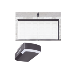 KIT COMPLETO Puerta D/ Garage 14x8 Pies / Cuadro Corto / Color blanco / Insulada / Incluye Motor FS1000APPRT / 1/2HP / Fuerte/Silencioso/Luz LED/Motor DC .