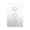(ZWAVE) Interruptor On/Off panel táctil touch inalámbrico Zwave Plus 3 botones. Compatible con Hubitat HC8, Álula  M2M, otro 