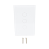 (ZWAVE) Interruptor On/Off panel táctil touch inalámbrico Zwave Plus 3 botones. Compatible con Hubitat HC8, Álula  M2M, otro 