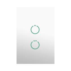 (ZWAVE) Interruptor On/Off panel táctil touch inalámbrico Zwave Plus 2 botones. Compatible con Hubitat HC8, Álula  M2M, otro 